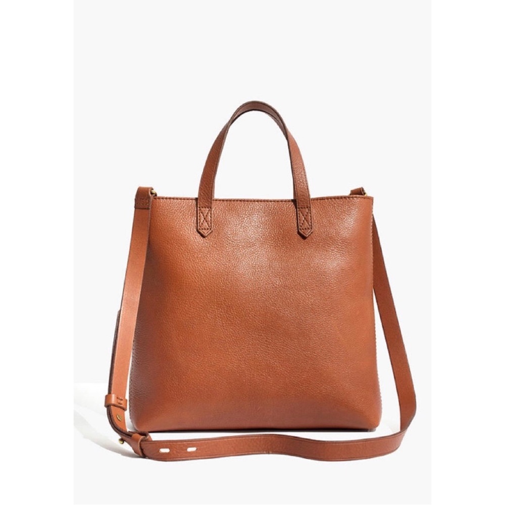 Madewell Zip-Top Transport Crossbody Bag in Saddle Leather